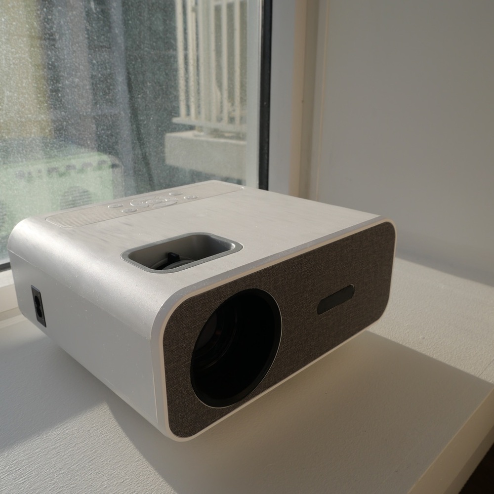 White and Gray Projector